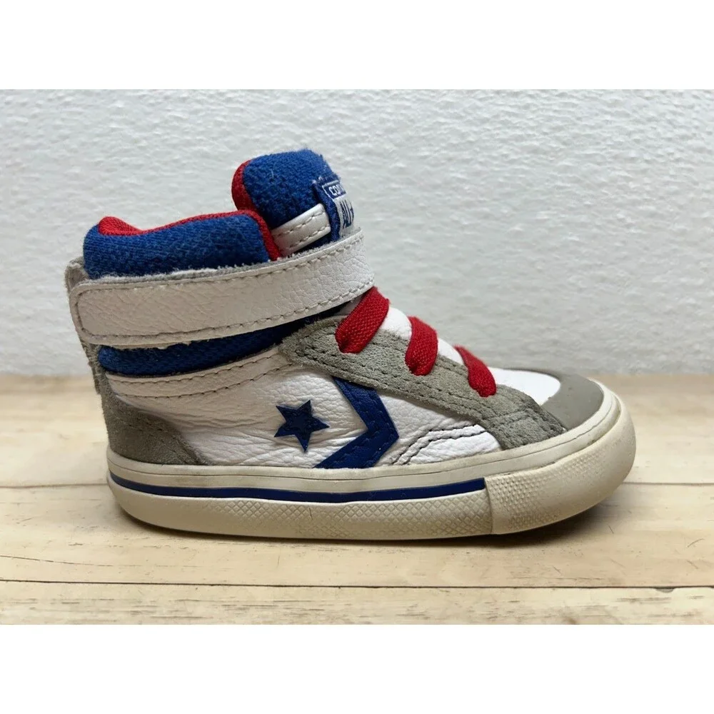 Converse All Star Pro Blaze Strap Leather High Top Sneakers Kids Size 5